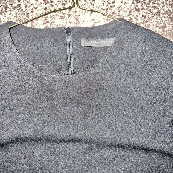 ZARA Women's Black Tassel Dress with Short Sleeves Size XS - Picture 7 of 9